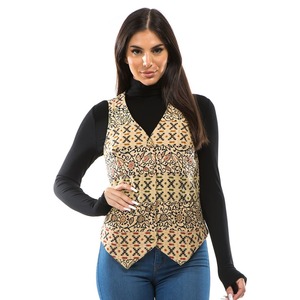 Chaleco sin mangas de retales para mujer, chaqueta acolchada informal de moda para otoño, fabricante y venta al por mayor - Product Image 1