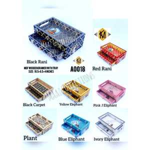Vente en gros plateau de service à tiroir en MDF écologique personnalisé plateau stratifié décoratif en bois imprimé de haute finition pour la table de la maison - Product Image 5