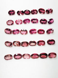 Tourmaline naturelle en vrac rose pierre précieuse en vrac forme ovale pierre précieuse Tourmaline à facettes 7x5 MM rose naturelle - Product Image 4