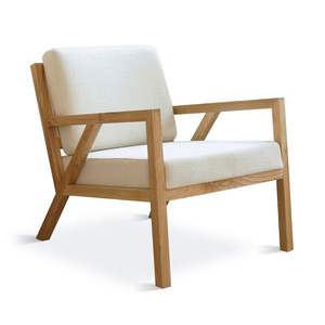 Wooden <b>Outdoor</b> Sofa Chair With <b>Cushion</b> for Garden <b>Outdoor</b> Furniture - Product Image 5