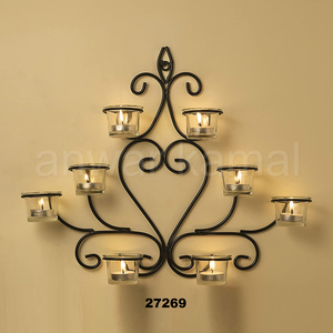 Candelabro votivo de pared para decoración del hogar, soporte de vela para boda - Product Image 1