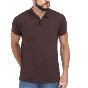 Estampado sólido informal de media manga para hombre de alta calidad para Polos Diseño de cuello vuelto hecho a medida Ecológico y en venta - Product Image 1