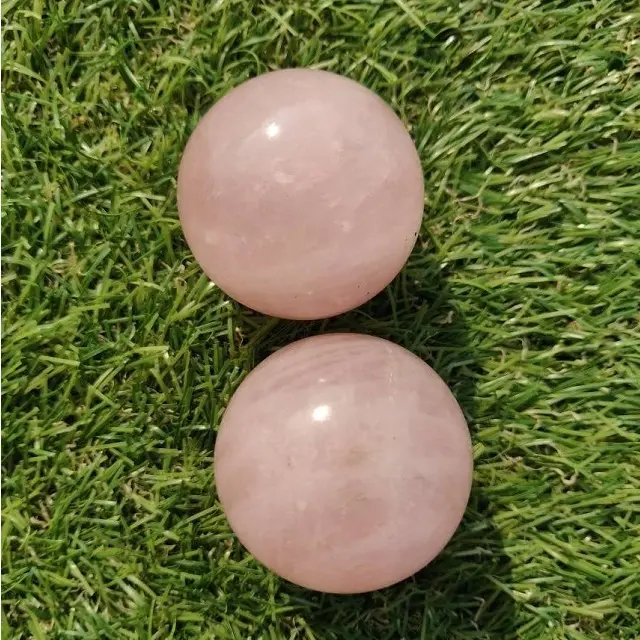 Wholesale Natural Crystal Pink Ros Quartz Healing Sphere Ball For Decoration : Crystal Ball : Gemstone Sphere Ball For Sale