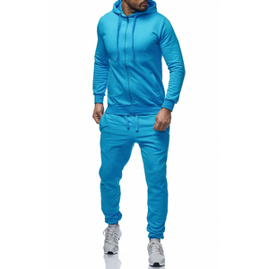 Conjuntos de chándal de bloque de color para hombre, Sudadera con capucha y cremallera de manga larga para correr, pantalones de jogging, conjuntos de chándal Atlético - Product Image 3