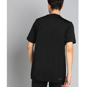 เสื้อยืดผู้ชาย OEM แบบกำหนดเอง แขนสั้น สีดำล้วน ผ้าฝ้าย 100% เสื้อยืดลำลอง เสื้อยืดออกกำลังกาย - Product Image 3