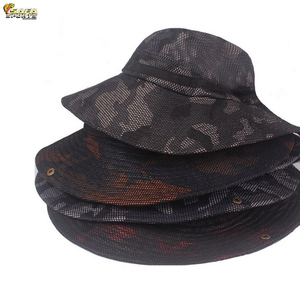 Vente en gros logo personnalisé chapeau seau camouflage chasse course casquette de pêche hommes et femmes en plein air casquette de soleil pliable chapeau tactique - Product Image 3