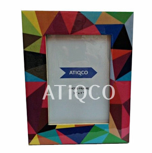 Cadre Photo en bois classique impression numérique élégant vert quadrilobe cadre Photo marocain cadres Photo Photo impression géométrique - Product Image 6