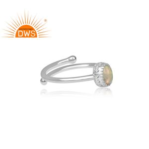 Anillo de GEMA de ópalo etíope hecho a mano, conjunto de joyería al por mayor, corona de plata de ley fina, proveedor de joyería - Product Image 3
