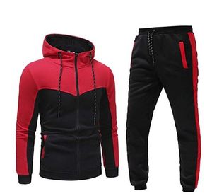 2019ใหม่แฟชั่นการออกแบบ Strip Plain Jogging Track ชุดปรับดึงเชือก - Product Image 1