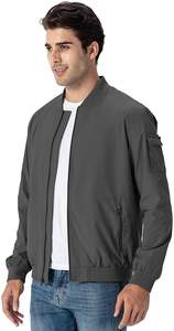 Veste bomber en toile de haute qualité pour homme, coupe-vent, légère, vintage, personnalisable, vêtement de golf de plein air, tendance - Product Image 4