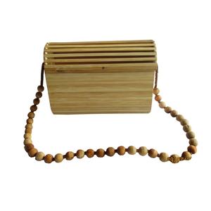 Bolso de Playa Rectangular de Mimbre Estilo Vintage Verano 2023, Bolso de Mano Hecho a Mano con Dos Asas para Mujer, con Forro de Bambú, Vietnam - Product Image 3