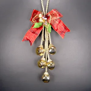 Decoración de Navidad/Año Nuevo, de Metal dorado cascabel, ornamento