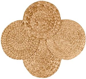 Jacinto de agua mantel posavasos-agua de calabaza mantel tejido redondo tejido de mimbre ([Ws0084587176063] - Product Image 4