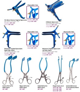 Spéculum vaginal manuel à 4 lames réglable en acier inoxydable de qualité chirurgicale avec tube à fumée - Product Image 3