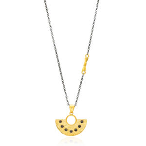 วินเทจออกซิไดซ์จี้22พันทองอินเทรนด์ขายส่งที่ทำด้วยมือตุรกี925เงินสเตอร์ลิงเครื่องประดับ - Product Image 1