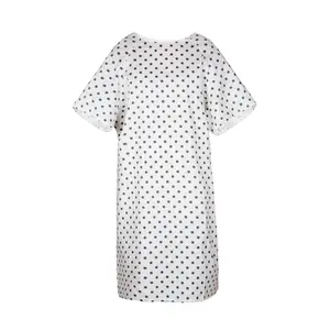 Wholesale Prices Export Quality Men Women Printed Patient Gowns 100% Polyester Hospital Gowns
