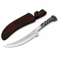 Magnifique couteau à lame vierge de 8 pouces, personnalisé, fait main, de haute qualité, en acier rail, à pointe clip, pour la chasse, le camping et les usages utilitaires, avec bord dentelé, OEM