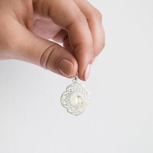 Pendentif Chevalière Musulmane en Argent Sterling 925 Pendentif Rhodanizing Cubic Zirconia Insert With Arabic Lettering Jewelry Necklace - Product Image 4