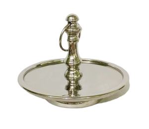 Support à gâteau rond de haute qualité en aluminium nickelé avec pied, qualité supérieure, vente chaude, finition brillante, support à gâteau moderne - Product Image 1