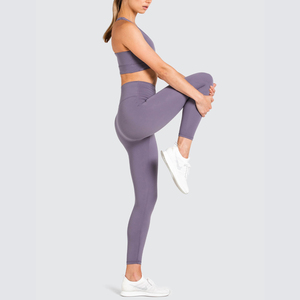 High Waist High Quality Soft <b>Hip</b> Lifting Women's Yoga Set Bra and Legging Spandex/Polyester Quick Dry Breathable - Product Image 2