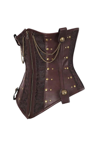 คอร์เซ็ตรัดเอวหนังสำหรับออกกำลังกายชุดคอร์เซ็ตสตรีมพังค์บริการ OEM - Product Image 2