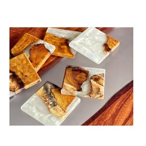 Posavasos de piedra de resina de madera y verde para beber cerveza, café, taza de té, posavasos a precio barato - Product Image 4