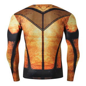 Wholesale Fitness Men Long Sleeve Running Sports Thermal <b>Compression</b> <b>Shirts</b> with Superhero Design Sublimation Printing t <b>Shirts</b> - Product Image 3