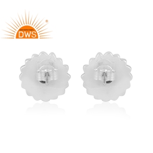 Oxidized 925 Sterling Silver Natural <b>Black</b> Rutile Gemstone <b>Stud</b> <b>Earring</b> For Women Jewelry For Women Gift For Her - Product Image 5
