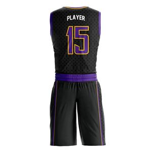 Uniforme de Baloncesto Sublimado de Poliéster 100% con Diseño Personalizado, Conjuntos de Alta Calidad, Transpirables, Tallas Grandes, Cálidos, Antibacterianos y de Secado Rápido - Product Image 3