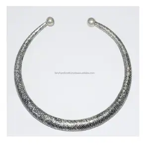Desain Baru Kalung Bungkus Kawat Logam Buatan Tangan India Perhiasan Kalung Grosir