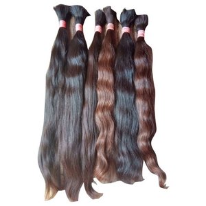 100% pur véritable vierge indien Temple Remy Extensions de cheveux en vrac naturel vague Style Afro haute qualité public ciblé cheveux - Product Image 5
