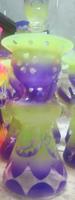 Chichas Farida de Luxe en Verre Laqué Courbé, Technique Soufflée à la Main, Décoration Gravée, Origine Égyptienne, Vente en Gros pour Fumeurs