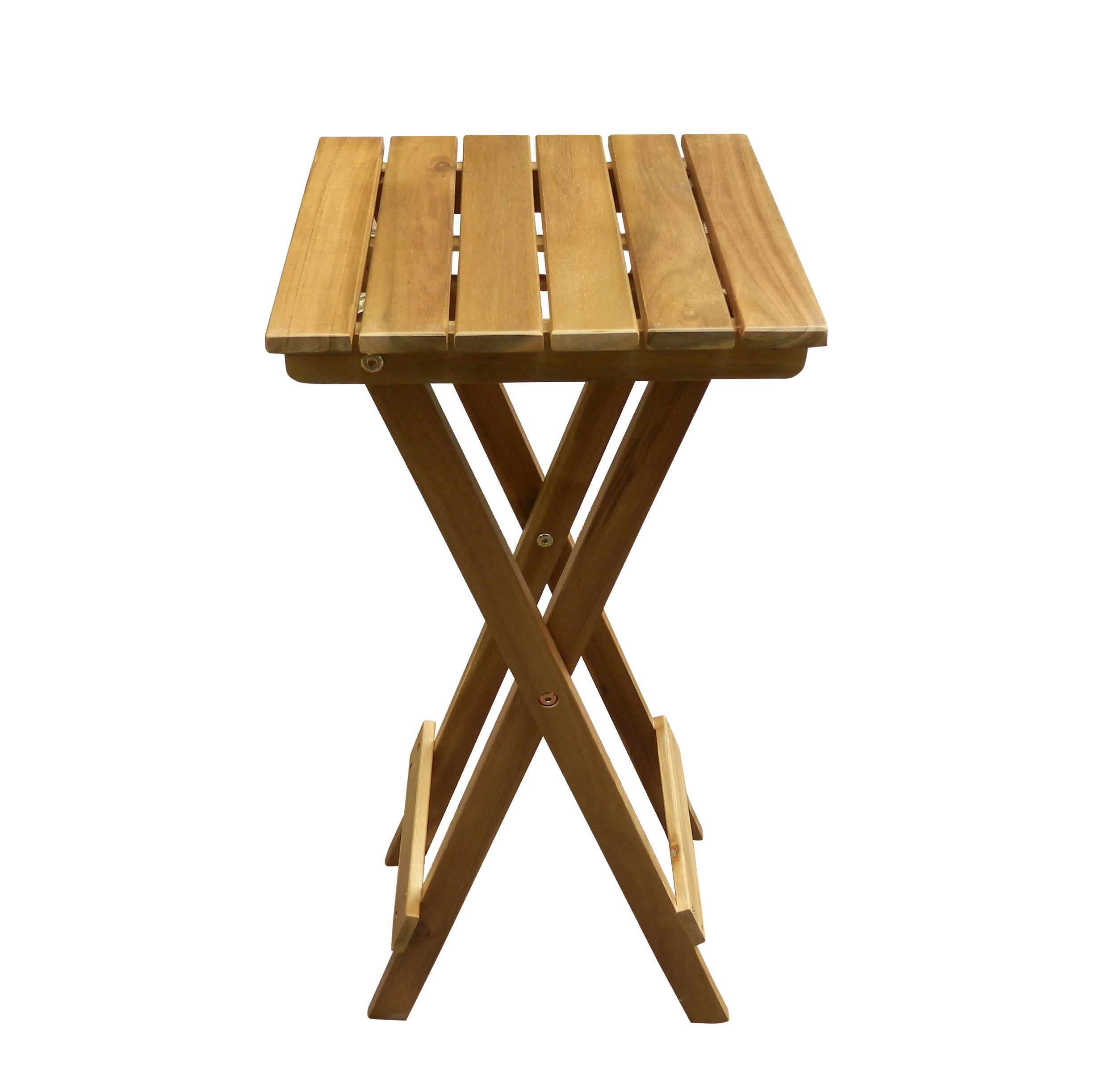 Folding Side Table of Vietnamese acacia wood, environmentally friendly, foldable, easy to move