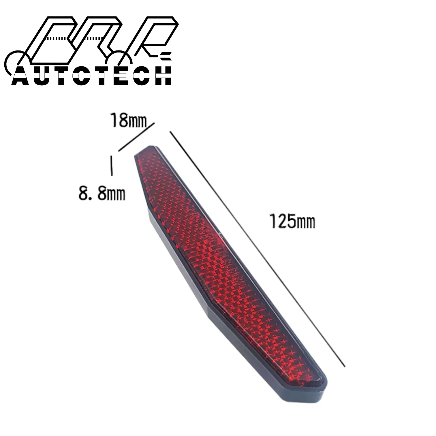 Réflecteurs latéraux arrière de moto, pour scooter électrique, accessoire rouge