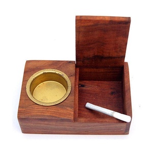 Decoración de Metal de la mejor calidad de madera, estándar de lujo, nuevo Cenicero moderno de lujo, logotipo personalizado, accesorios de madera para fumar - Product Image 5