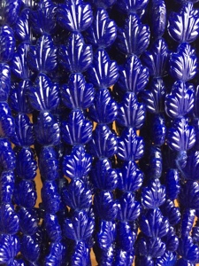 Perles au chalumeau orange faites à la main pour colliers en vrac 8mm perles rondes en verre et cristal couleur bleue avec tailles 6mm et 10mm - Product Image 4