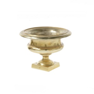 Florero de metal con acabado dorado, de calidad superior, hecho a mano, florero decorativo de lujo, más vendido. - Product Image 1