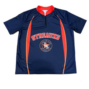Camiseta de béisbol con Logo OEM para hombre, tela de malla suelta transpirable, sublimación, personalizada - Product Image 6