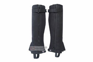 Demi-chaps pour adultes Gants en cuir véritable de qualité supérieure Gants d'équitation de style occidental Accessoires pour kits équestres noirs - Product Image 5