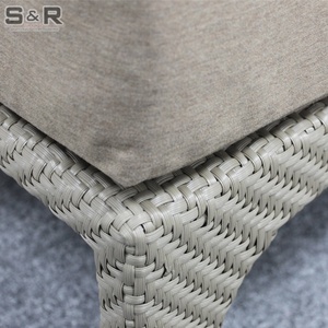 S&R Cama de Día Portátil de Mimbre y Ratán para Patio, Tamaño King Francés, 3 Piezas, con Toldo, Moderna, para Exteriores, para Hotel, Piscina, Sala de Estar - Product Image 3