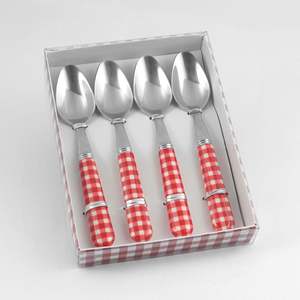 Elegant Stainless Steel Flatware for Weddings Restaurant Dining-Mirrored Spoon <b>Set</b> with Designer Handle Made Metal Kitchenware - Product Image 3