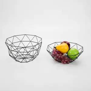 Manufacturers Countertop Organizer Container Gift Wholesale Bowl Dining Table Fruit Baskets Metal