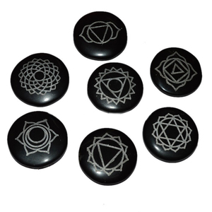 Get Best Value of Natural Engraved Black Jasper <b>Chakra</b> <b>Set</b> : Natural Engraved Black Jasper <b>Chakra</b> <b>Set</b> for Sale - Product Image 1