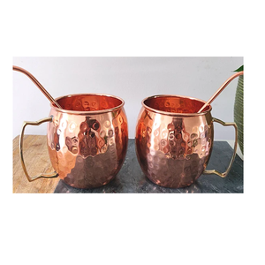 Nouveauté : Mugs à Moscow Mule en cuivre martelé, design original, 550 ml, provenant d'un exportateur indien - Product Image 1