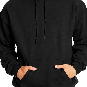 Sweat-shirt à capuche de jogging en molleton de coton personnalisé pour hommes - Product Image 4