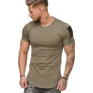 Camisetas deportivas de manga corta para hombre, informales, a la moda, de Color sólido - Product Image 1
