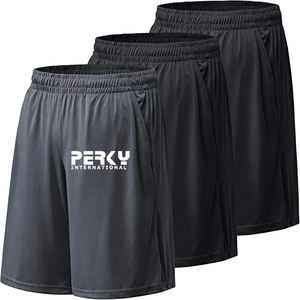 Pantalones cortos deportivos de verano con logotipo personalizado unisex, pantalones cortos de secado rápido, cintura elástica gruesa, equipo de entrenamiento físico para correr, uso alto para adultos, para gimnasio - Product Image 3