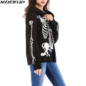 Sudadera con Capucha para Mujer Talla Grande, Estilo Urbano, Holgada, para Hacer Ejercicio, Lisa, de Invierno, con Logotipo Personalizado, Moda 2025 2026 - Product Image 2