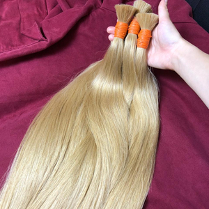 Extensions de cheveux humains en vrac cheveux blonds couleur russie cheveux slaves qualité supérieure - Product Image 1