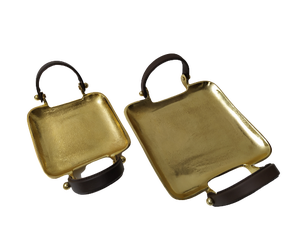 Plateau de service carré en Aluminium doré, livraison gratuite - Product Image 2